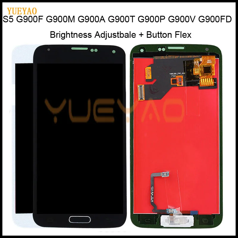 G900F ЖК-дисплей для samsung Galaxy S5 I9600 SM-G900 G900F G900M дисплей сенсорный экран G900A G900T G900P G900 ЖК-дисплей с кнопкой Home