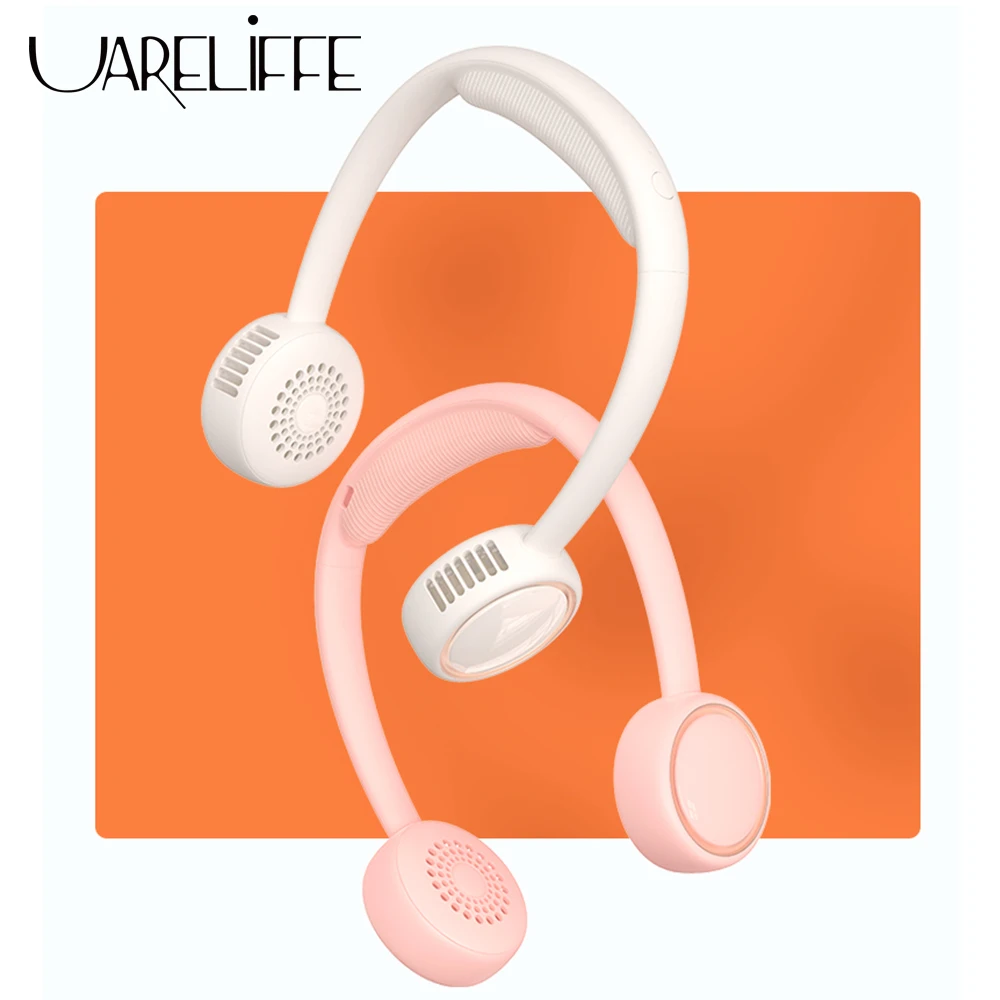 

Uareliffe Mini Neck Fan Portable Bladeless Fan Rechargeable Hanging Fans 360 Degree Rotatable Mute Fans For Sports Cooling Fan