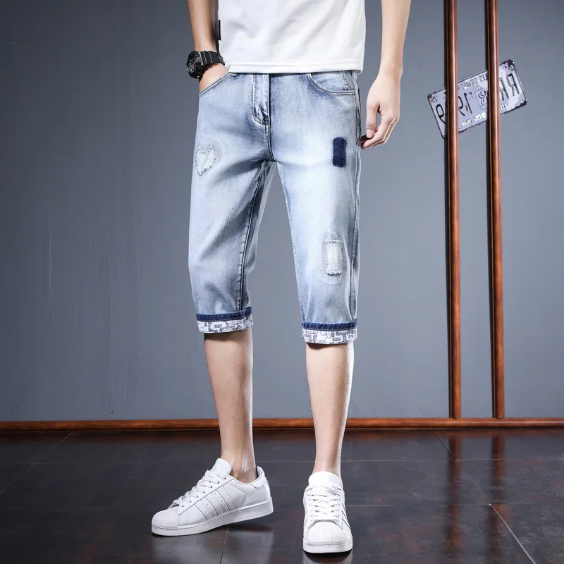 Для Мужчин's Короткие штаны Летние семи-шорты в горошек брендовые тонкие