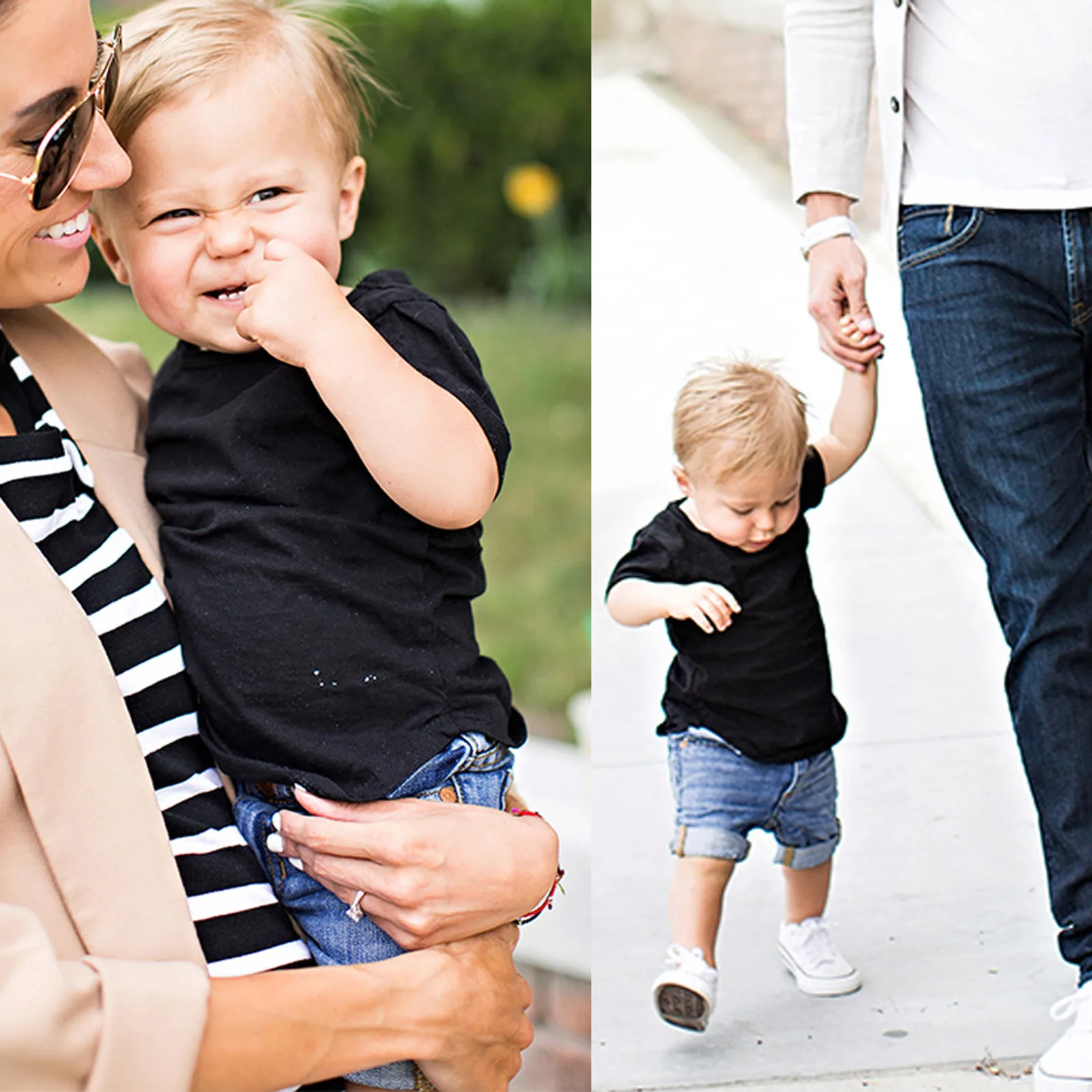 Одежда для новорожденных девочек и мальчиков Однотонная футболка с коротким