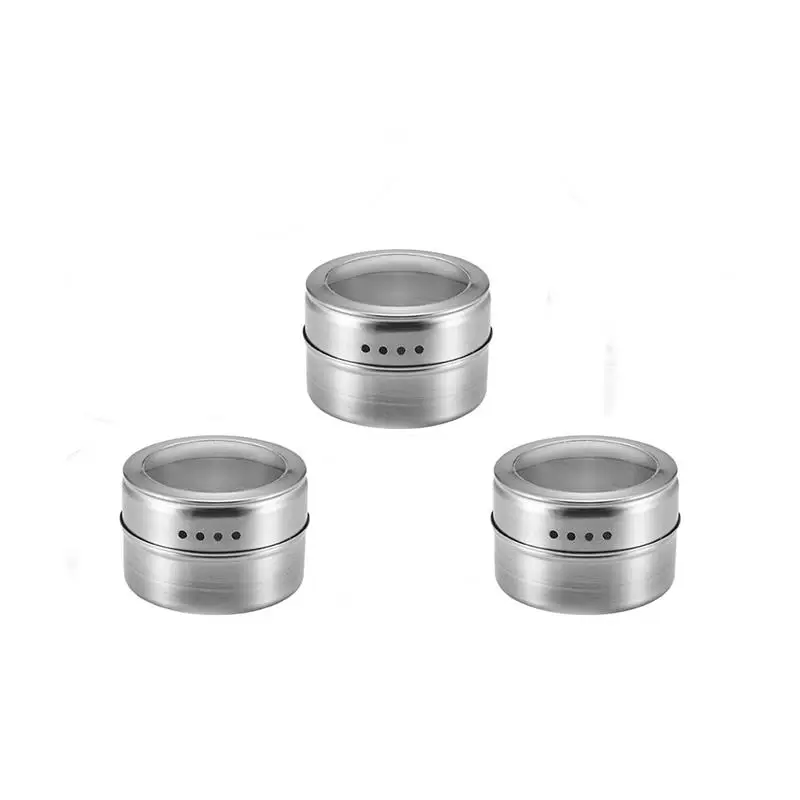 3 pcs Крышка для специй Магнитный оловянный горшок пряный соус для хранения контейнерные горшки кухонные специи держатель для перца приправа спреи инструменты для специй баночка - Цвет: 3 pcs