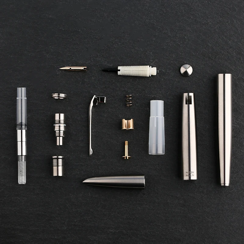 Перьевая ручка Majohn Ti200 металлическая чернильная из титанового сплава иридий F/14K с