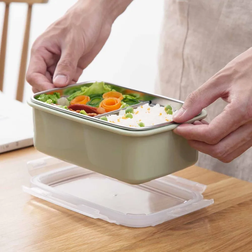 Нержавеющая сталь Инжекция воды изоляция Ланч-бокс 1 слой портативный фруктовый