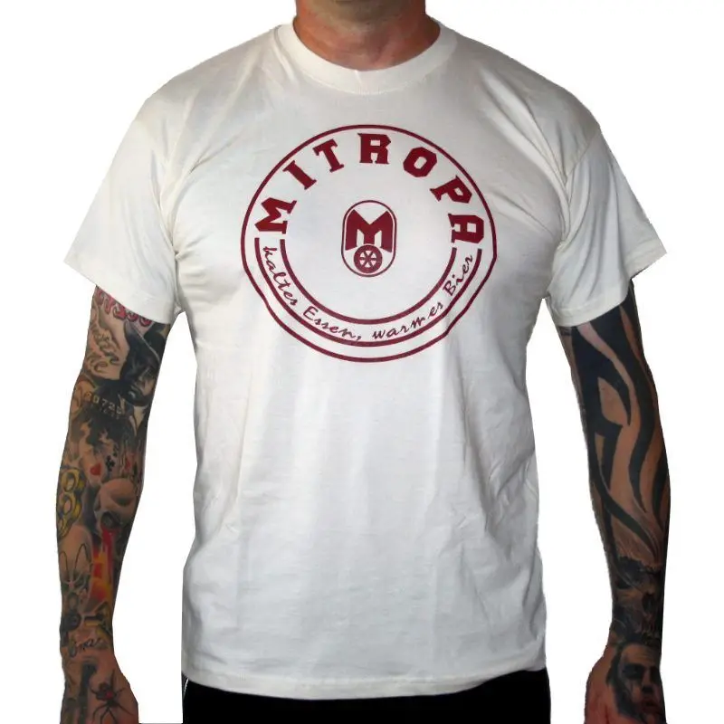 

Herren T-Shirt Mitropa Natur DDR Nostalgie Bahnhofskneipe Fun Shirts Loose Black Men T Shirts Homme Tees Slim