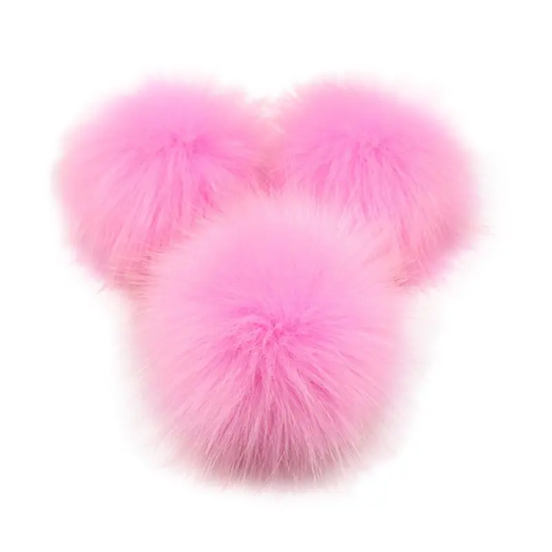 

16 Colors 8/10cm DIY Artificial Faux Mink Fur Fluffy Pompom Ball Solid Color For Knitting Hat Shoes Scarves Bag Handbag Charms