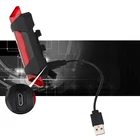 Велосипедный фонарь, водонепроницаемый задний светодиодный фонарь, зарядка через USB или работа от батарей, аксессуары для велоспорта