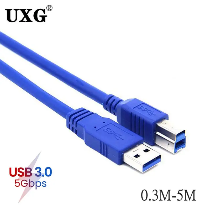 

USB Printer Cable USB 3.0 Type A Male to B Male Cable for Canon Epson HP ZJiang Label Printer DAC USB Printer 0.5M-1m 3m 5m