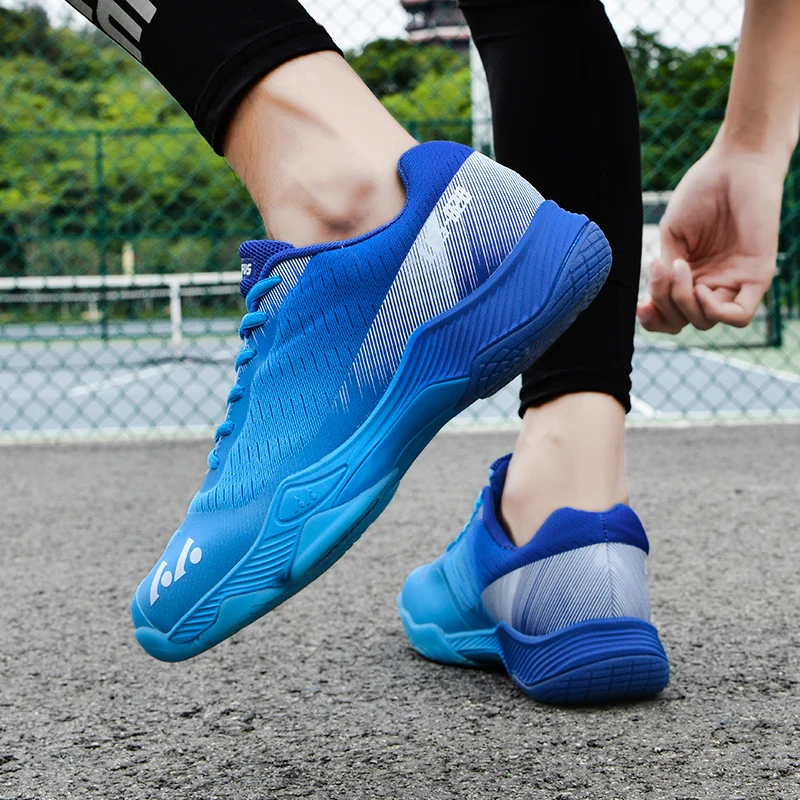 JIEMIAO Profession Tennis Shoes Men Women Light Weight Tennis Sneakers Breathable Badminton Shoes Outdoor Tennis Training Shoes