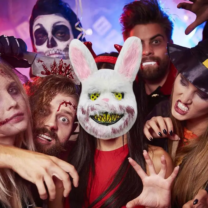 Хэллоуин кровавая маска кролика ужас плюшевые маски маскарадные партийные