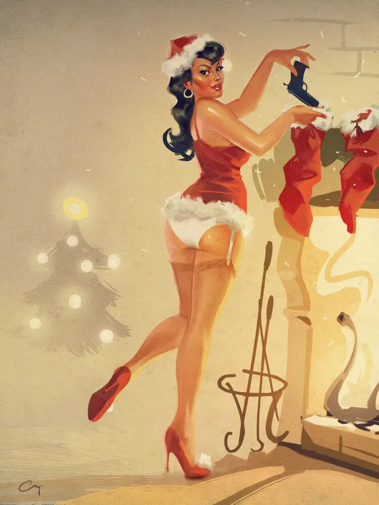 

VINTAGE RETRO PIN UP GIL METAL TIN SIGN POSTER WALL PLAQUE