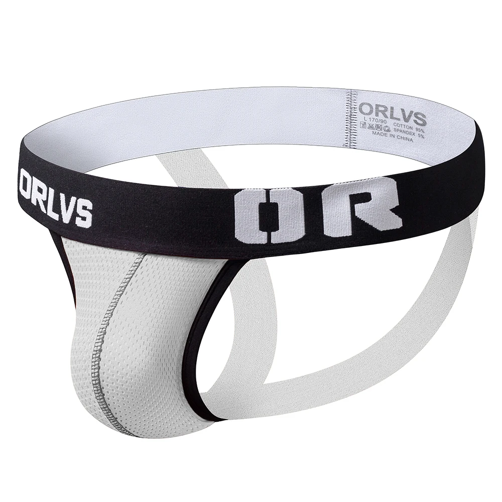 ORLVS Brand Mens Panties Underwear Men Jockstrap Ropa Interior Hombre Slip Homme Calzoncillos Slipy Meskie Calzoncillos Slip