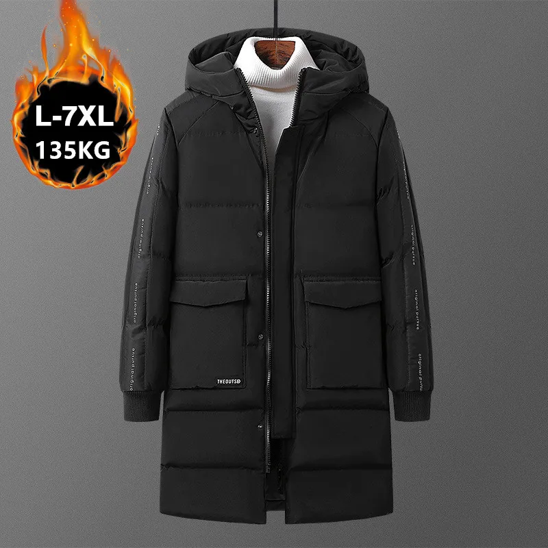 2019 мужская зимняя куртка теплая большие размеры 5XL 6XL 7XL толстовки Толстые мужские