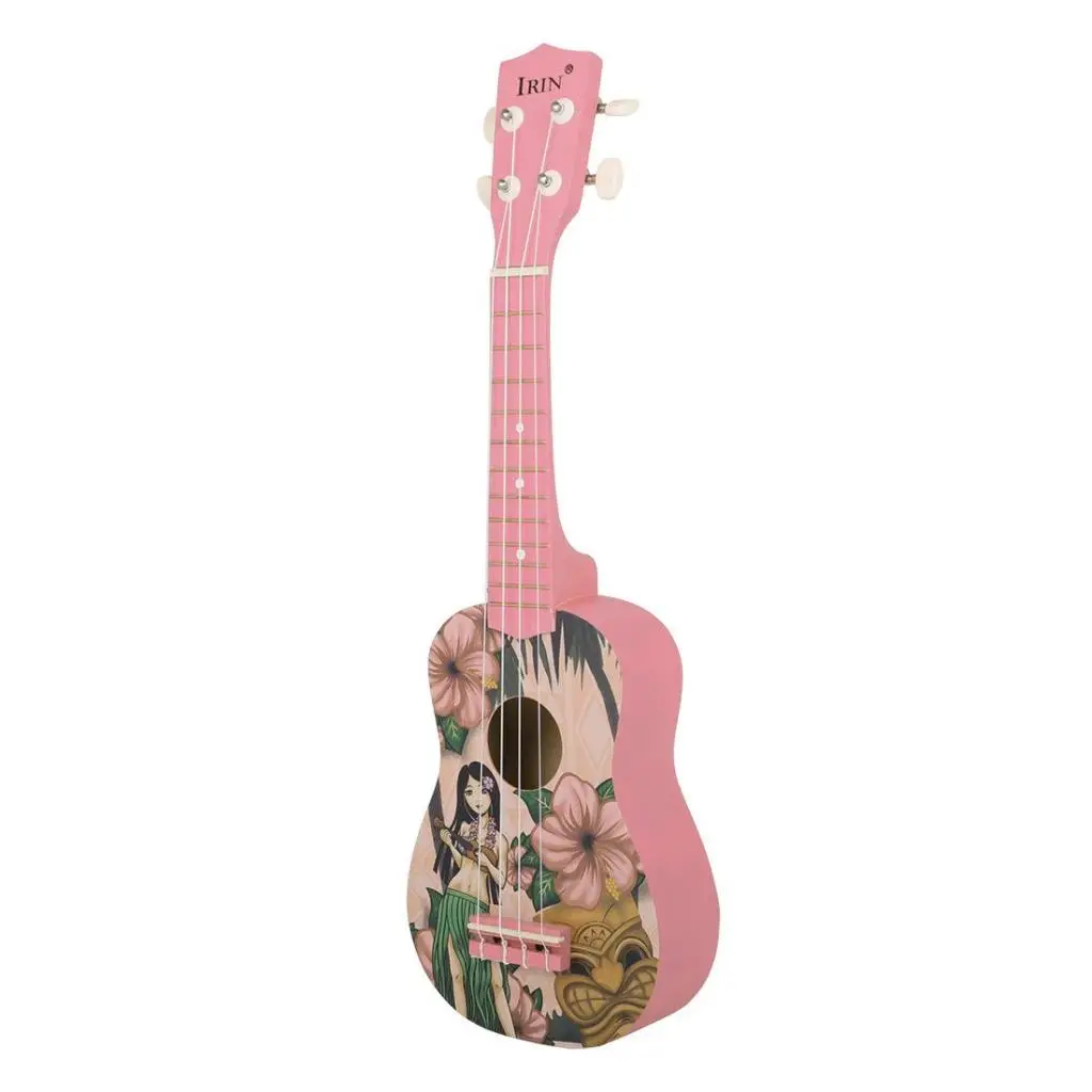 

Pink 21" Ukulele Basswood Uke Mini Guitar Musical Instrument for Beginner