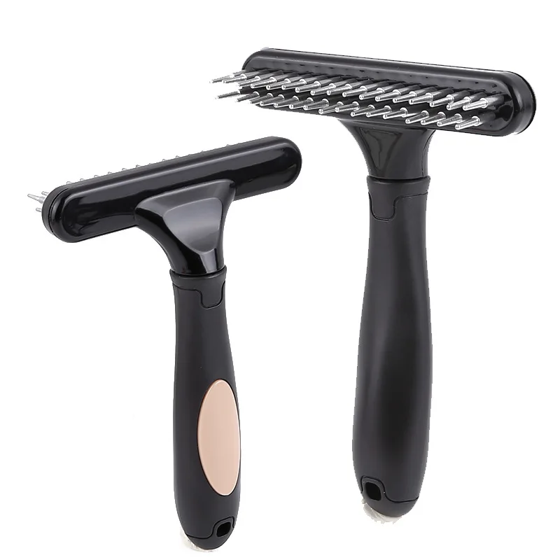 

Pet Brush Cat Dog Grooming Undercoat Comb Grooming Raker for Short or Long Hair Double Row of Stainless Steel Pins hair remover