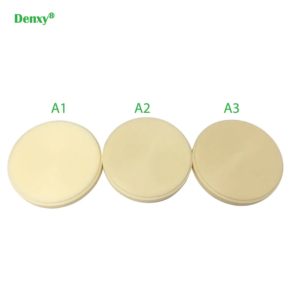 Denxy 5pcs Dental PMMA Blocks Pmma milling discs Dental Material lab for Make Temporary Bridge Dental Restorations Resin block