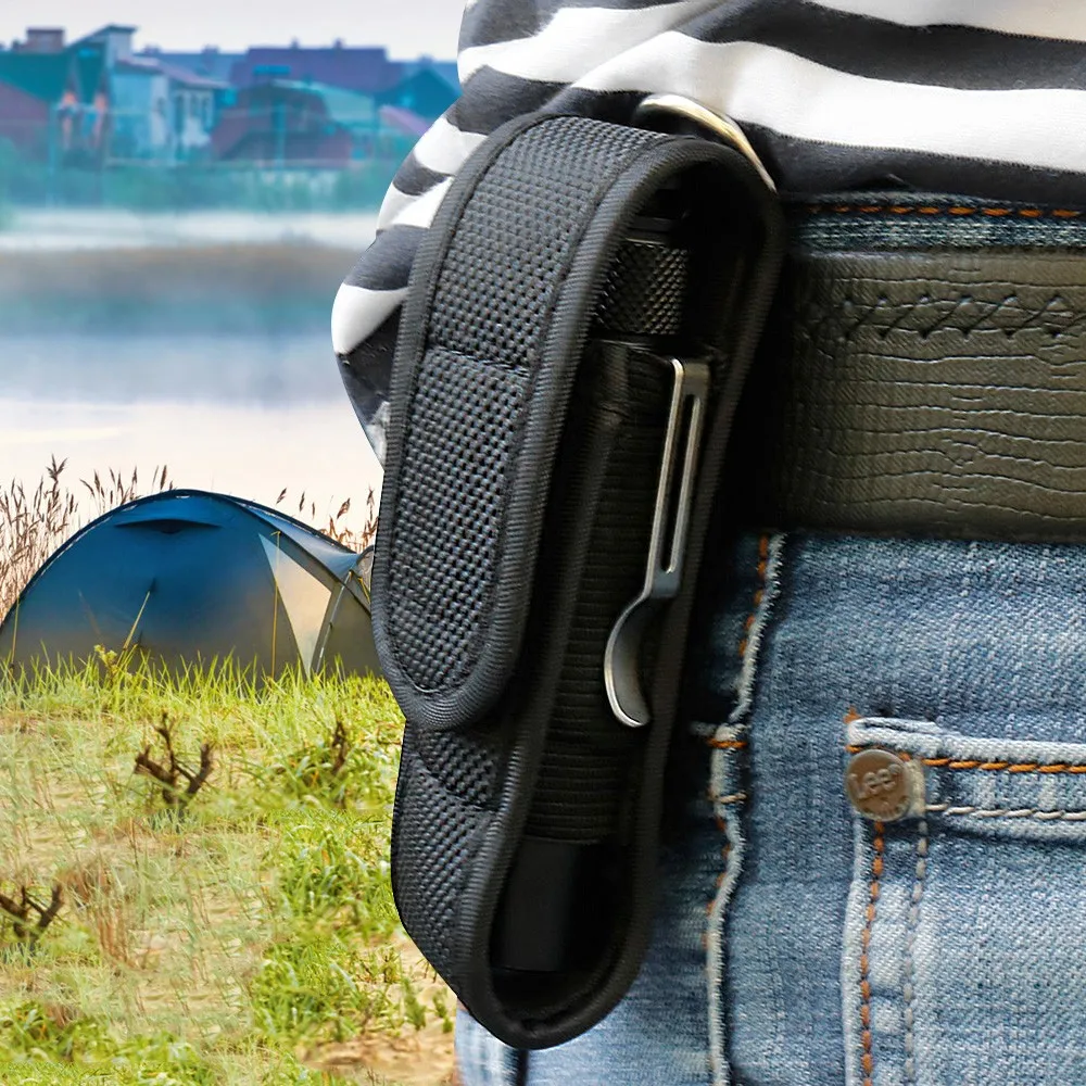 

Tactical Molle Flashlight Pouch LED Torch Case Cover Nylon Waist Pack Flashlight Holster Outdoor Hunting Flashlight Belt Holder