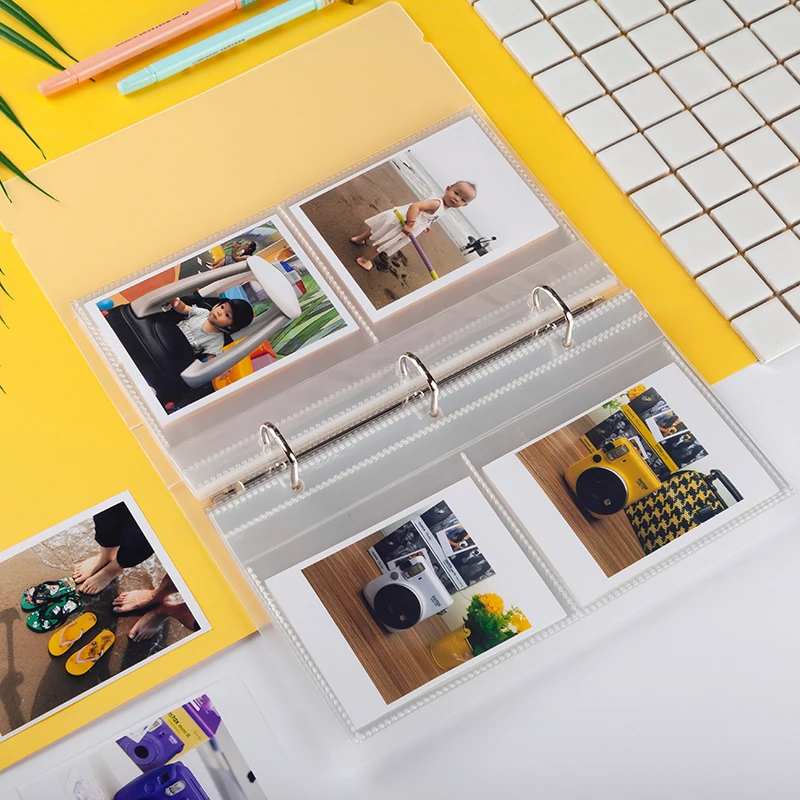 160 карманный прозрачный фотоальбом с тремя кольцами для Polaroid Fujifilm Instax Square SQ20 SQ10