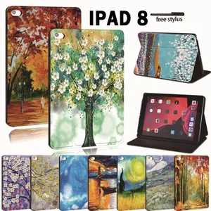 Противоударный чехол-подставка для планшета Apple iPad 8 10,2 дюйма, 2020 (8-е поколение), из искусственной кожи с принтом