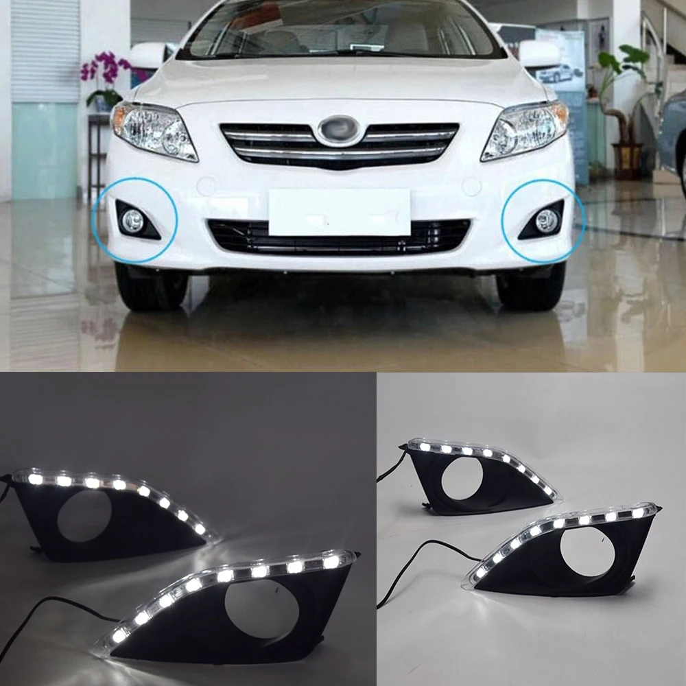 ECAHAYAKU 2 шт. DC12V 6000K Авто Стайлинг светодиодный DRL Дневной светильник для Защитные