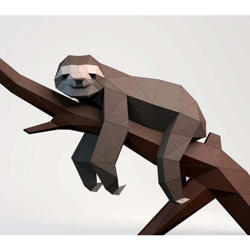 

Sloth 3D Puzzles Paper Animal Model Paper DIY Craft Wall Art Sculpture Papercraft Origami Puzzles Kids Educational Toys Gifts