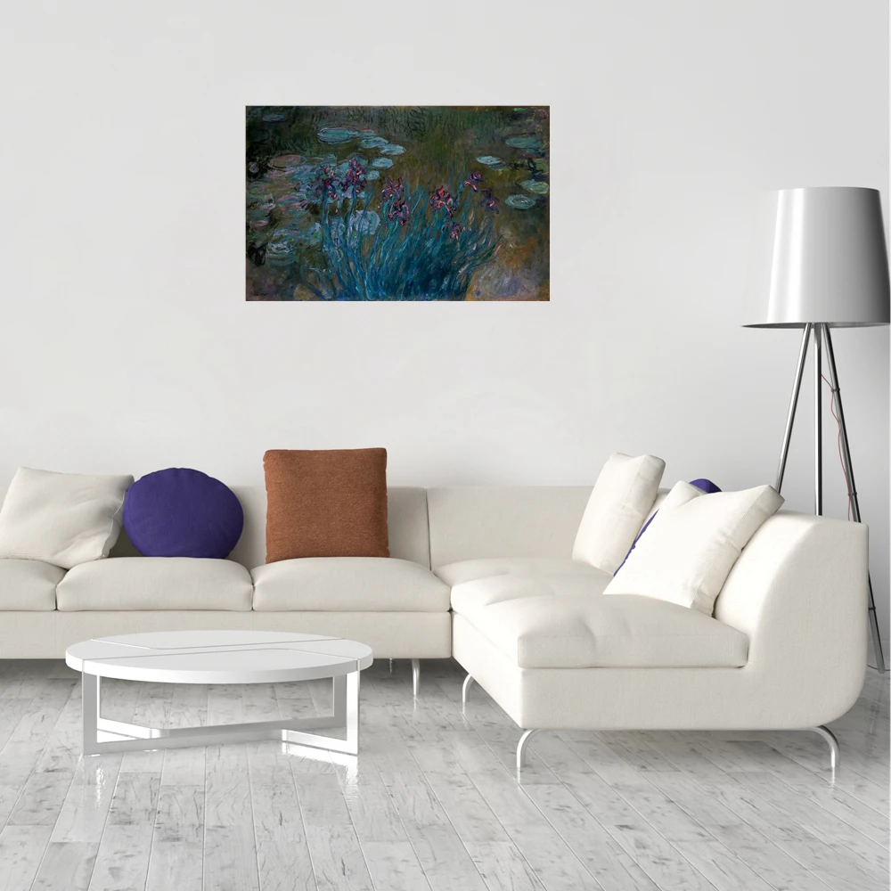 Цветы Нарцисса Клод Моне лотос пруд пейзаж настенное искусство для крыльца