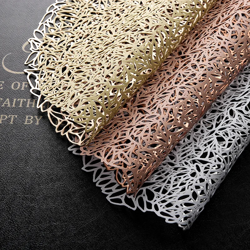 Круглый коврик для еды из ПВХ ресторана анти-горячий обеденного стола стейка 4/6