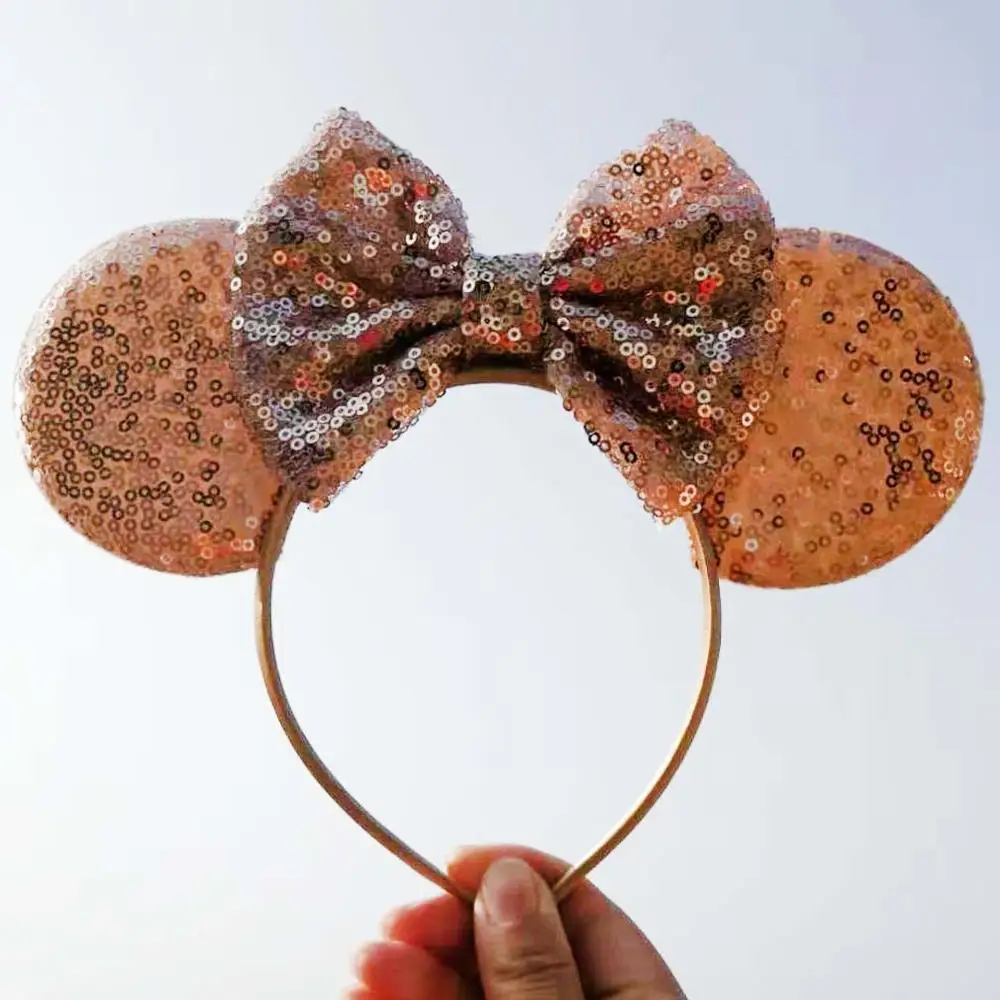 2020 головная повязка Анна и Эльза с ушками мыши розовое золото аксессуары для