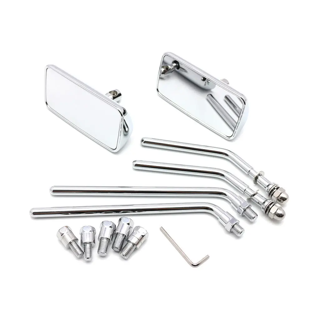 Универсальные прямоугольные боковые зеркала заднего вида для Harley FLHT Sportster 1200 883