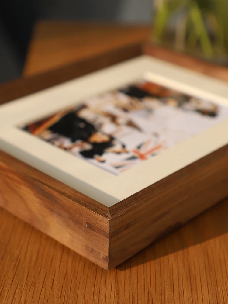 

Retro Photo Frame Traditional Mortise Tenon Solid Wood Frame Art Retro Hand-Polished Photo Frame Wooden Color Picture Frames