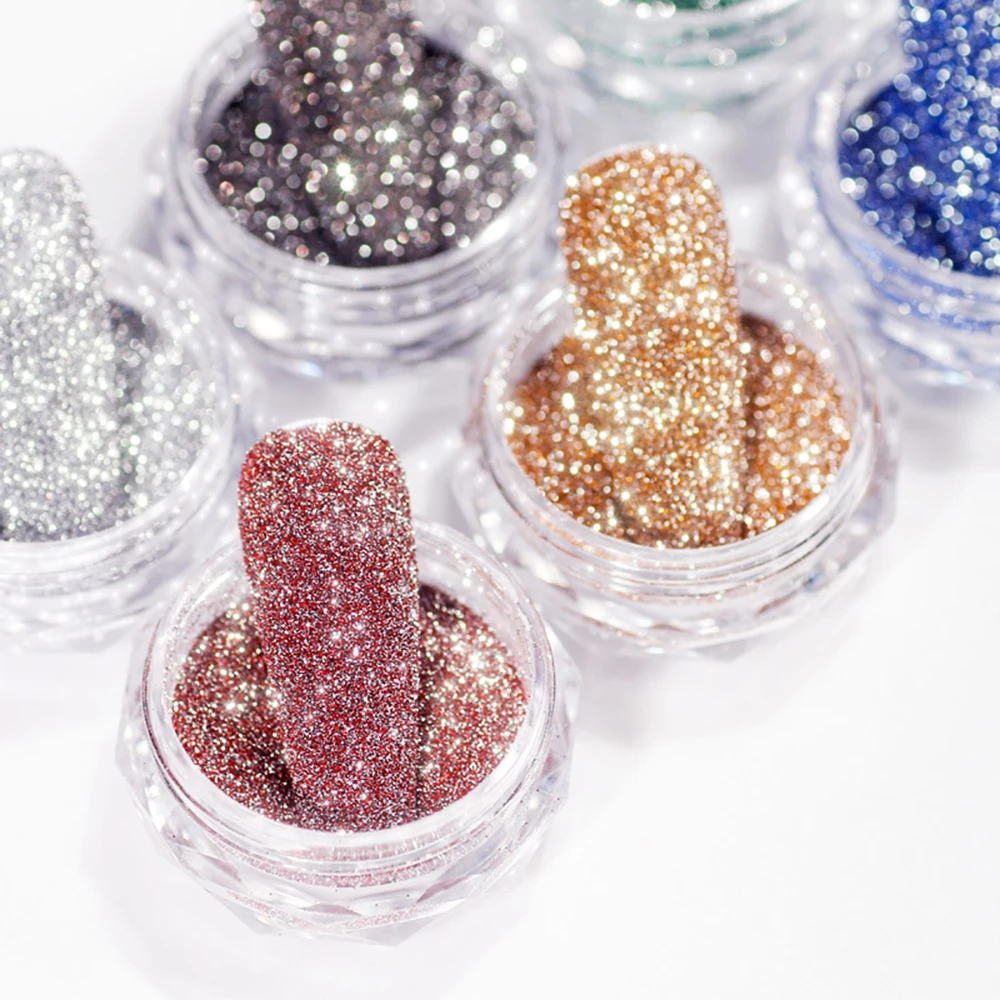 

Nail Art Crystal Diamond Powder Mixed Glass Micro-diamond Shiny Sequins Powder Glitter Nail Polish Laser Disco Style Decor
