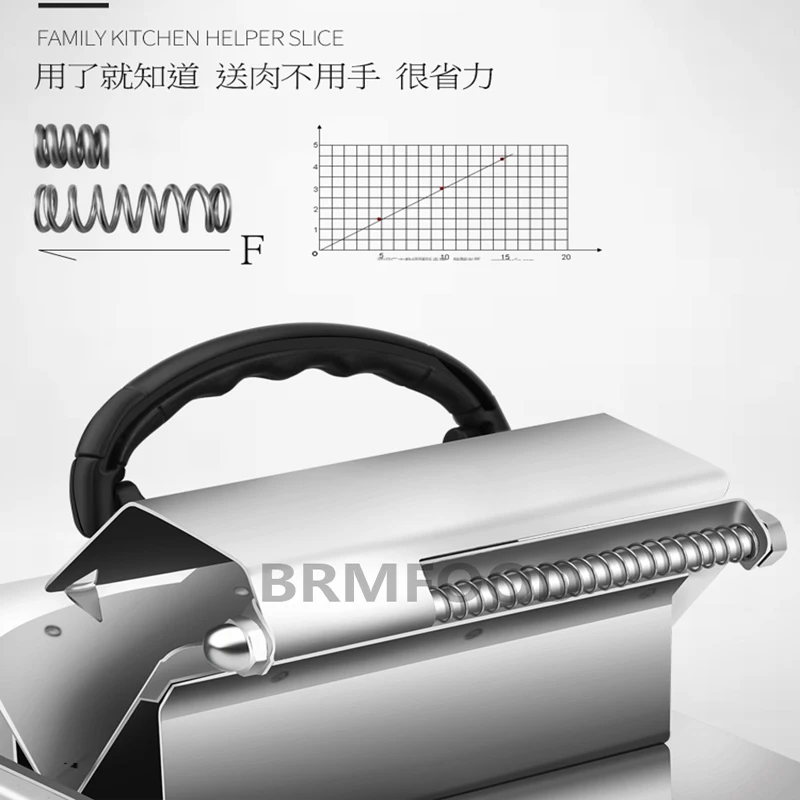 Meat Slicing Machine Alloy Stainless Steel Household Manual Thickness Adjustable and Vegetables Slicer Gadget |