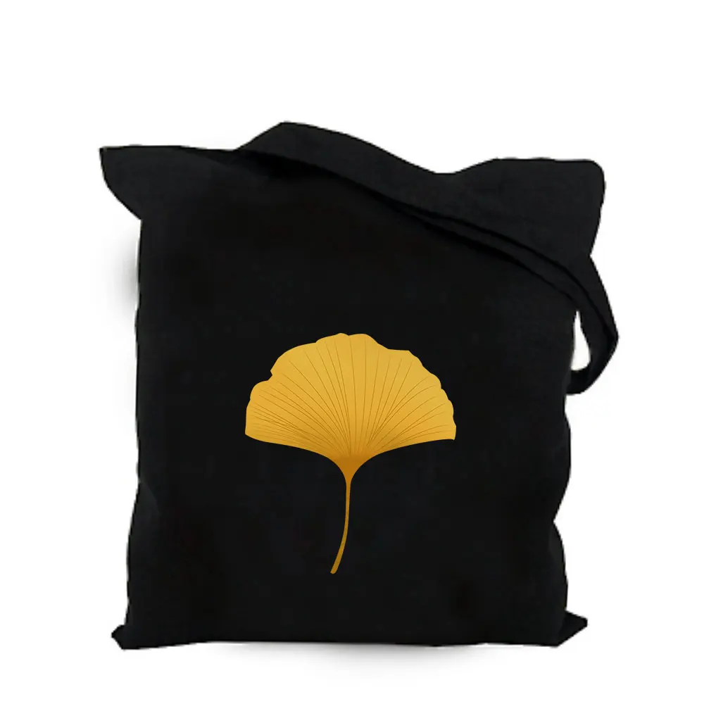 cotton canvas bag 10 Зеленый лист растений черный хлопковый холст сумка Заказная эко девушка сумка на заказ хозяйственные сумки с логотипом для мужчин или женщин - Цвет: cotton canvas bag 10