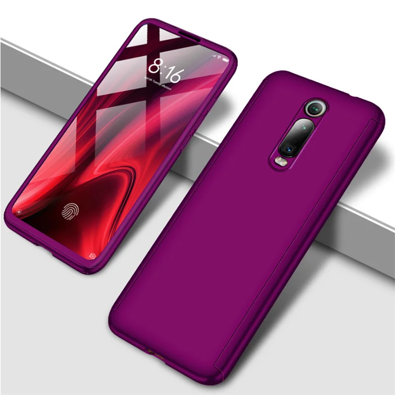 

360 Double Cover Full Phone Case For Xiaomi Redmi Note 4 Note 5 Note 6 Note 7 Note 8T Note 9s Pro Max Hard PC Shockproof Casing