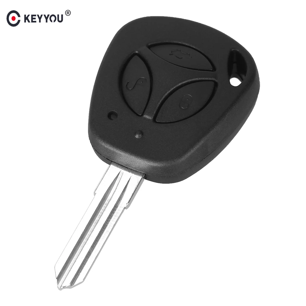 

KEYYOU 3 Buttons Remote Key Case Cover Car Key Shell For Lada Uncut Replacement Auto Blank Key Case Fob Keyless Entry Key