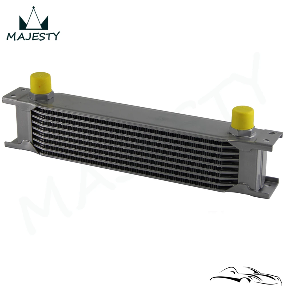 

Universal Aluminum 9Row AN10 Engine Oil Cooler 248MM 7/8-14 UNF Outlet