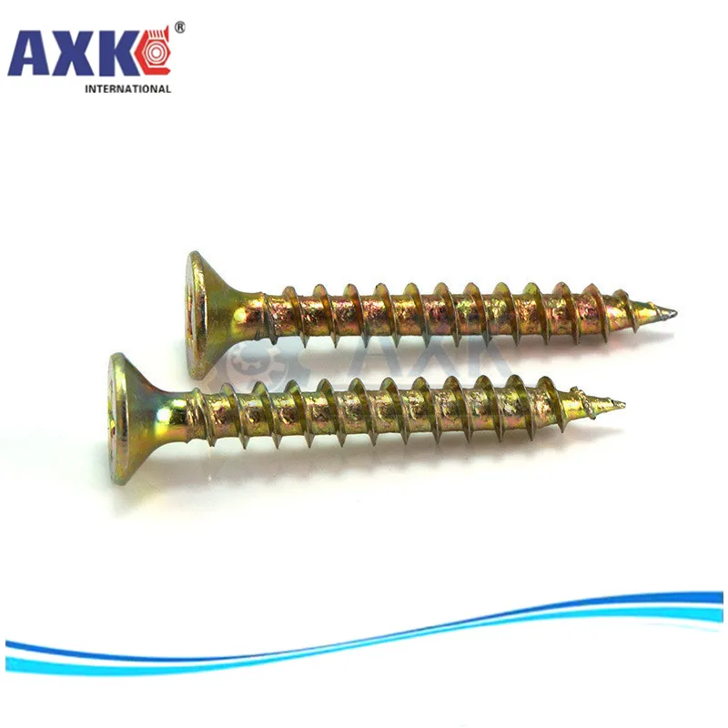 AXK цвет цинк плюс Жесткий деревянный винт Крестовая головка саморезы M4 шурупы