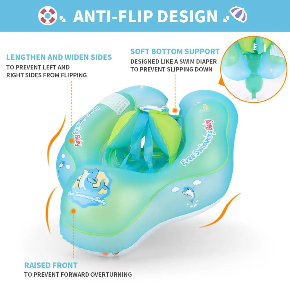 

Bathing Toddler Infant Float Swim Swimming Rings Kids Toys Circle Pool Baby New Floating Upgrades Summer Inflatable Accessories