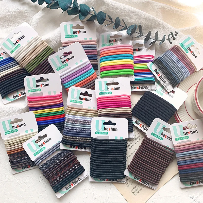 

1 Set Simple High Elastic Hair Rope Women Girls Hair Rubber Bands Accessories Tie Hair Ring Headdress Ponytail Holder Scrunchie