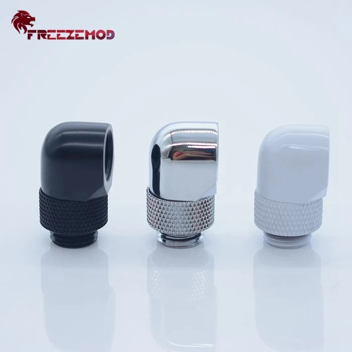 

FREEZEMOD High Quality 90 Degree Right Angle 360 Degree Rotary Elbow Adapter Computer PC Water Cooler Fitting.HXZWT-B90