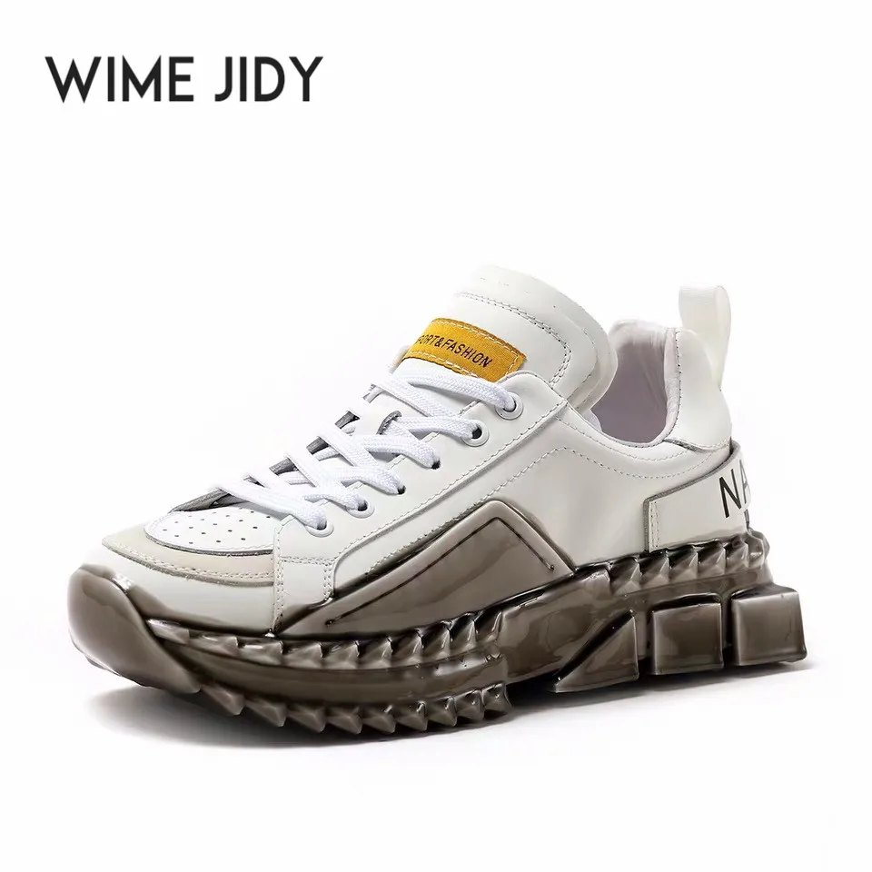 WJ нарядные туфли для мужчин 2019 г. Новейшая модная обувь на толстой подошве