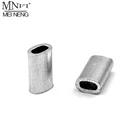 MNFT 120 шт. разъемы для рыболовных трубок, 6 размеров, Смешанная рыболовная леска из нержавеющей стали, алюминиевая ОБЖИМНАЯ муфта, алюминиевая трубка