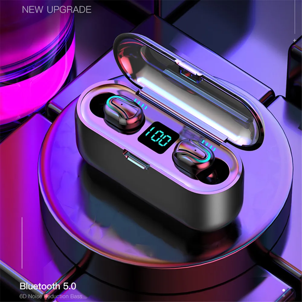Q32-1, беспроводные наушники TWS Bluetooth 5,0, гарнитура, HD стерео гарнитура, HIFI, водонепроницаемые наушники с микрофоном, чехол для зарядки для iphone