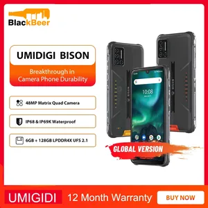 umidigi bison 6 3 inch android 10 smartphone ip68ip69k waterproof rugged mobile phone helio p60 6gb 128gb cellphone 5000mah nfc free global shipping