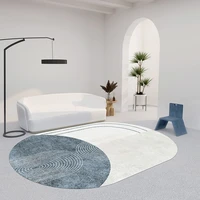 oval carpet living room coffee table blanket ins nordic style geometric sofa room bedroom bedside blanket big floor mat
