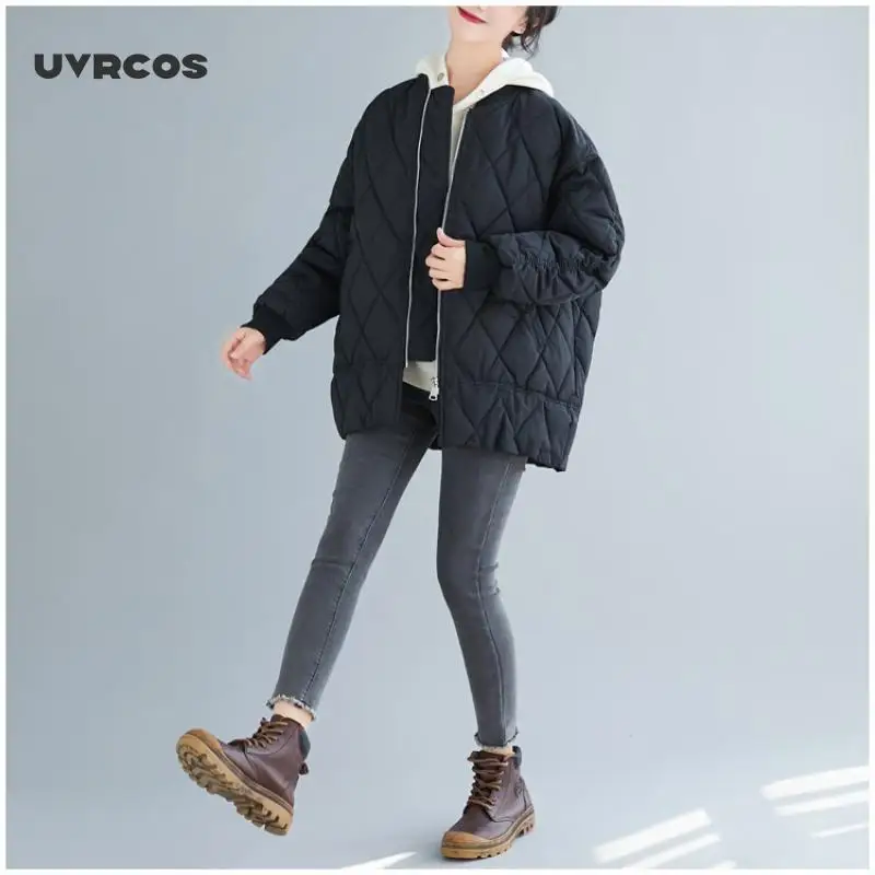 

UVRCOS 2020 New Large Size Women's Winter Cotton Clothing Female Korean Loose Short Parka Jacket Women Autumn Winter Coat