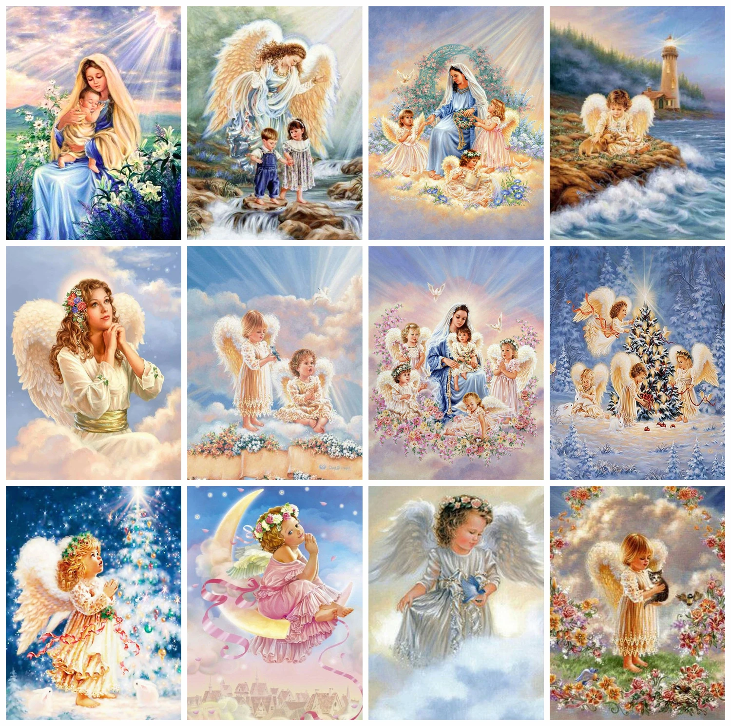

ZOOYA Diamond Painting Mosaic Angel Craft Kit 5D Diamond Embroidery Rhinestones Portrait Cross Stitch DIY Home Decor