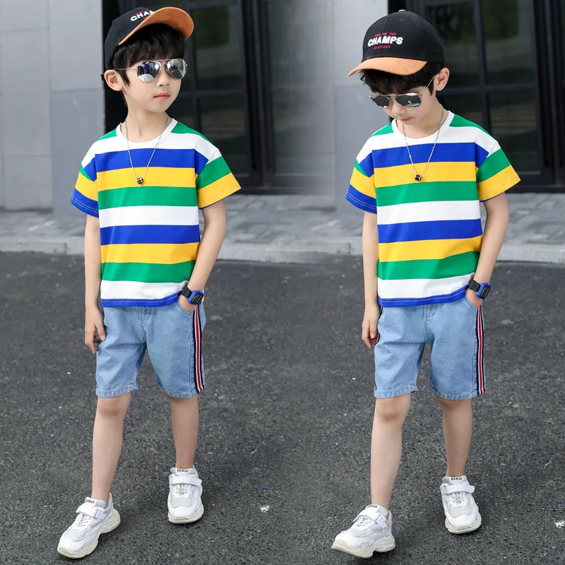 Sport Suits Teenage Summer Boys Clothing Sets Short Sleeve T Shirt & Pants Casual 4 5 6 7 8 9 10 12 13 Years Child Boys Clothes