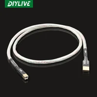 diylive usb external sound card dac decoder cable hifi fever audio cable a b square mouth