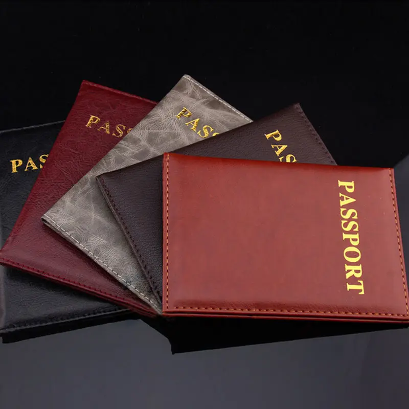 

1PC Fashion Passport Cover PU Leather ID Holders Documents Bag Casual Travel Passport Holder Card Case 4 Colors