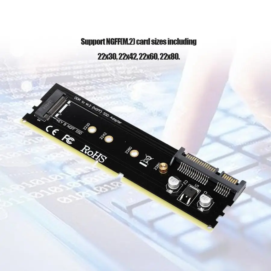 SATA для M.2 SSD DDR3 слот памяти фиксированная система дисковый адаптер Riser Card для рабочего стола